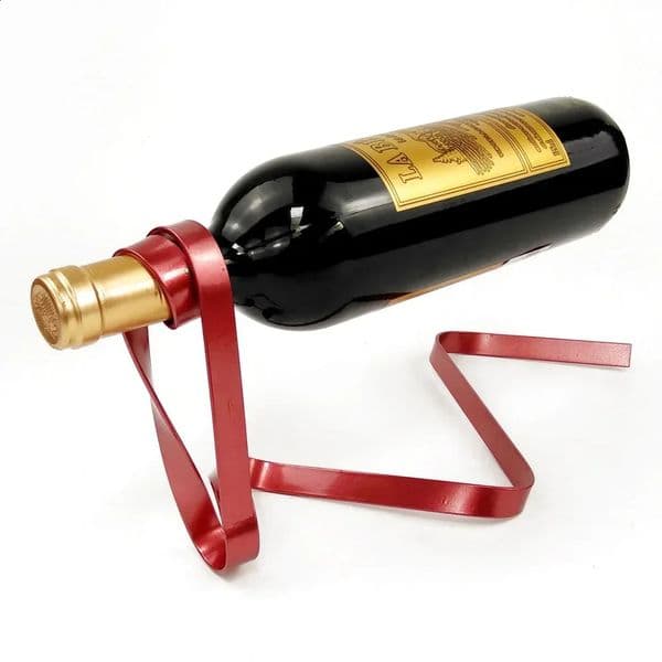 Creative colored ribbon iron wine bottle rack hanging rack cabinet display rack household desktop decoration container 240827