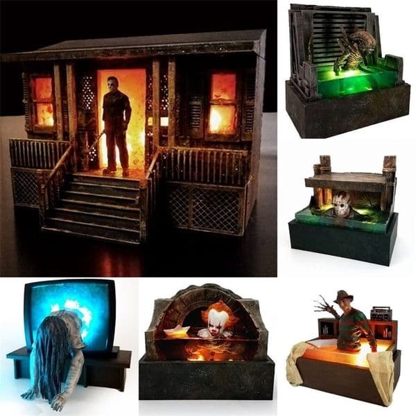 3D Horror Raw Material Resin Craft Desktop Decoration Halloween Decoration Return to Ghost Clown Female Ghost Resin Decoration 240827