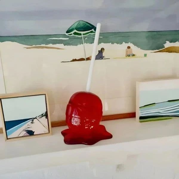 Miniature Decoration Melting Lollipop Sculpture Creative Art Craft Lollipop Decor Modern Home Accessory Home Desktop Decor Gift 240828