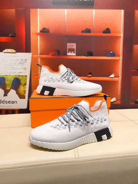 Fashion Men Casual Shoes Depart Sock Elasticated Sneakers Italy Refined Low Tops White Nylon Grid Cloth Leather Rubber Designer Outdoor Casuals Sports Shoes EU 38-45