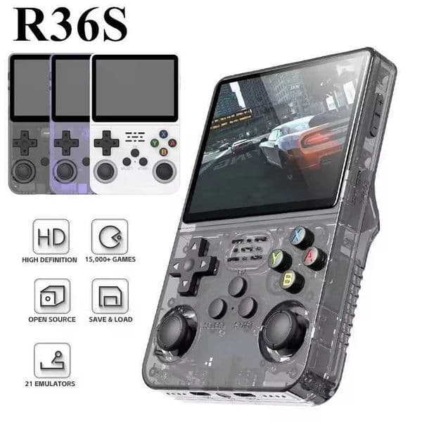 Open Source R36S Retro Handheld Video Game Console Linux System 3.5-inch IPS Screen Pocket Video Player R35S 64GB Games M240828