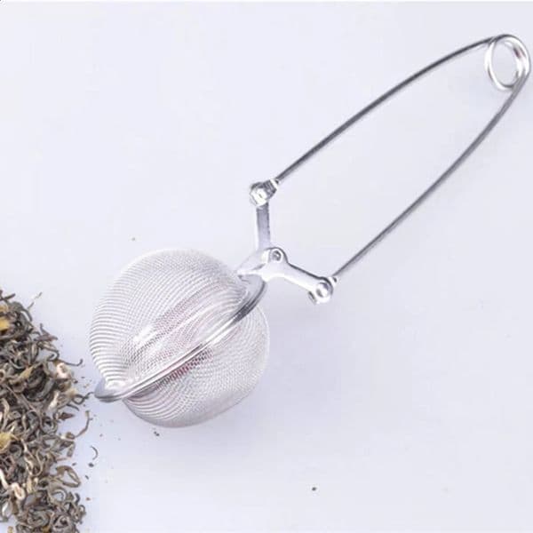 1 piece diameter 5CM 2 convenient stainless steel handle tea tennis ball filter stable tea filter strong tea inhaler 240828