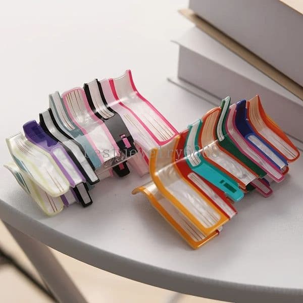 New Creative Rainbow Books Hair Claw Funny Book Crab Hair Clip Teacher's Gift Shark Clip Hair Accessories for Woman Girls