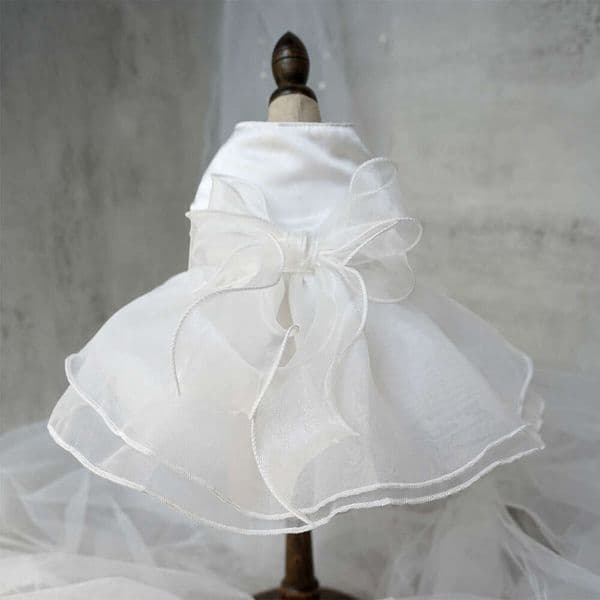 Wedding Dress Prom Party Princess Dresses for Small Dogs Dog Clothes Puppy Cat Costume White Pet Supplies cat clothes designer dress shirt pet clothes dog dres