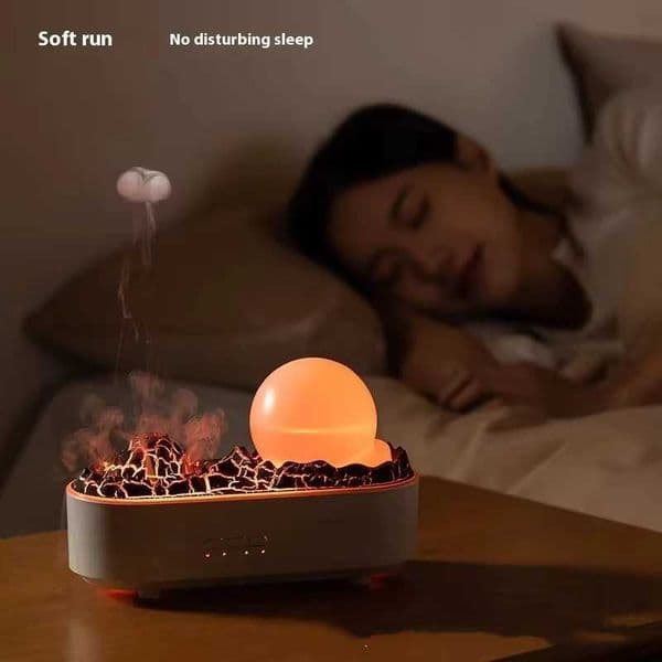 Volcanic Air Humidifier Ultrasonic Essential Oil Aroma Diffuser Heavy Mist Desktop Creative Decoration Nebulizer Mak Smoking Steam Engine M240829