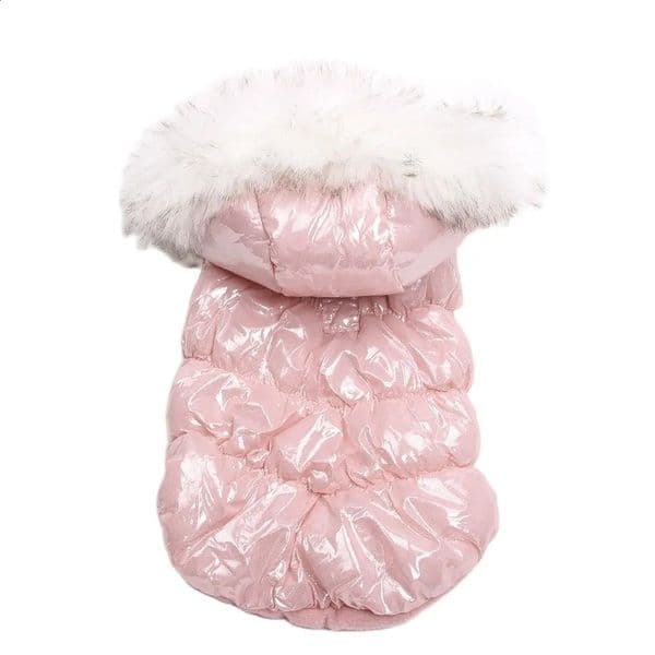 XKSRWE dog and cat warm jacket with belt buckle pet dog hoodie winter clothing set 4 colors 240828