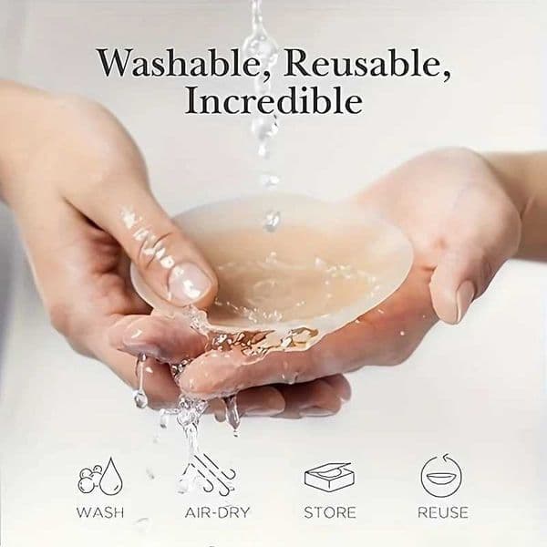Reusable silicone Nipple cover strapless invisible self-adhesive latex womens underwear accessories W240829
