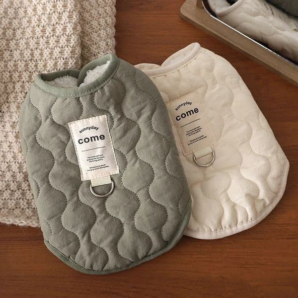 Dog winter warm vest jacket with D-ring suitable for small and medium-sized dogs puppy vests cotton pet jackets dog clothing 240828