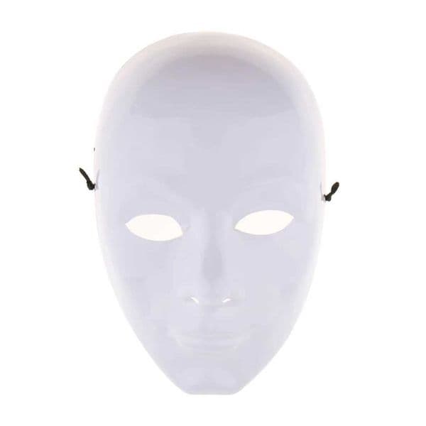 Costume Masks for Party Decoration Accessories DIY Unpainted Mask White Blank Face Mask Masquerade Y240829