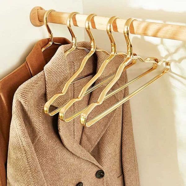10 pieces of clothing hangers aluminum alloy outerwear hangers anti slip dry hangers saving clothing storage space in wardrobes M240829
