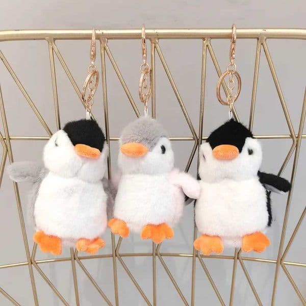 Cute Penguin Plush Pendant Soft Easy Hanging Mini Eyes Lovely Penguin Plush Keychain Stuffed Animals Bag Accessories for GiftXJ240828