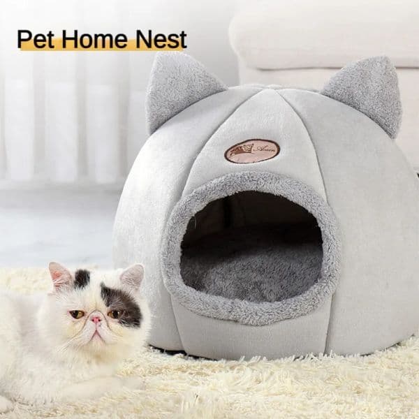 Gray Veet Cozy Cave Cat & Small Dog Bed Extra Large Medium Animal Pattern hine Washable 2024 dh5727163