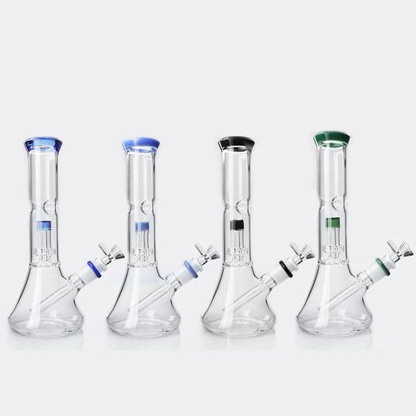8.0 inch Glass Bongs Colored Heady Glass Water Pipes With Glass Bowl Downstem Diffuser
