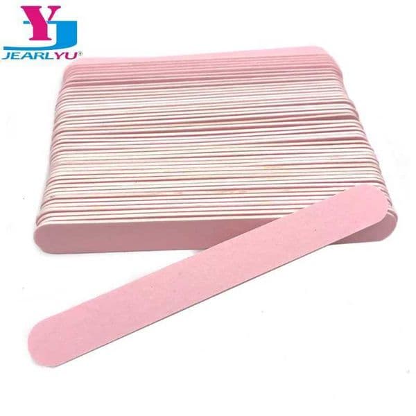 50 pieces/batch of wooden nail files pink nail sandpaper disposable files keratin layer removal buffer ultra-thin calluses nail art tools handmade kit W240829