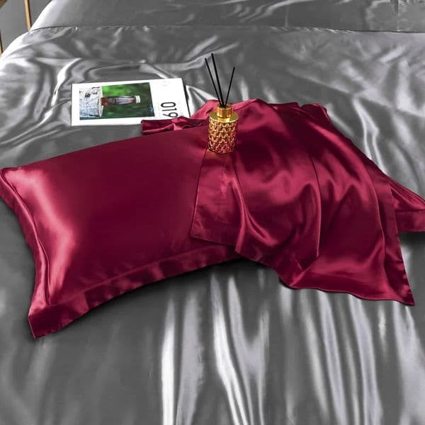 2PC pure satin soft pillowcase bedding pillowcase rectangular pillowcase bedding multi-color bedding 240829