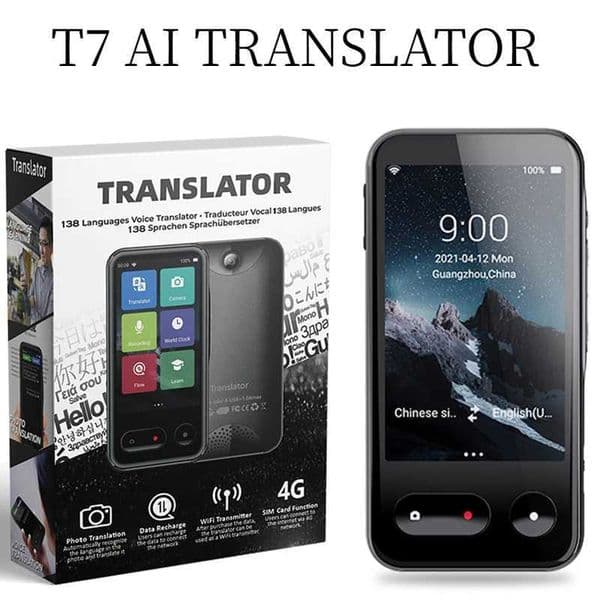 New T7 portable audio translator 138 language intelligent translator offline real-time intelligent voice AI voice photo translator M240830