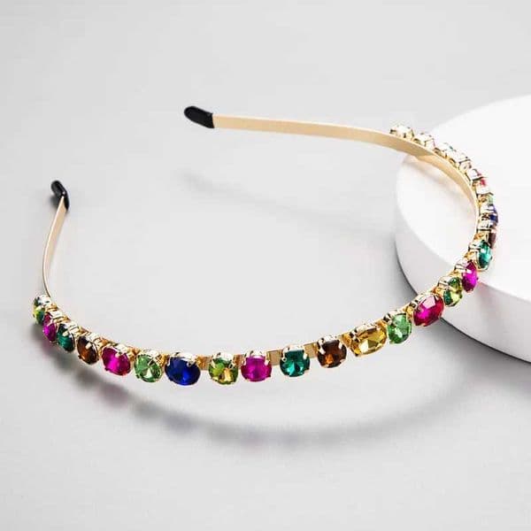 Colored Crystal Womens Headband Hair Accessories Headband Fashion Womens Headband Plastic Hair CL240830