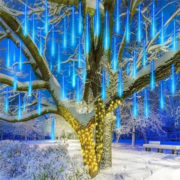 30cm/50cm 8-tube meteor shower string light Eaves ice light used for garden outdoor Christmas tree wedding party decoration 240829