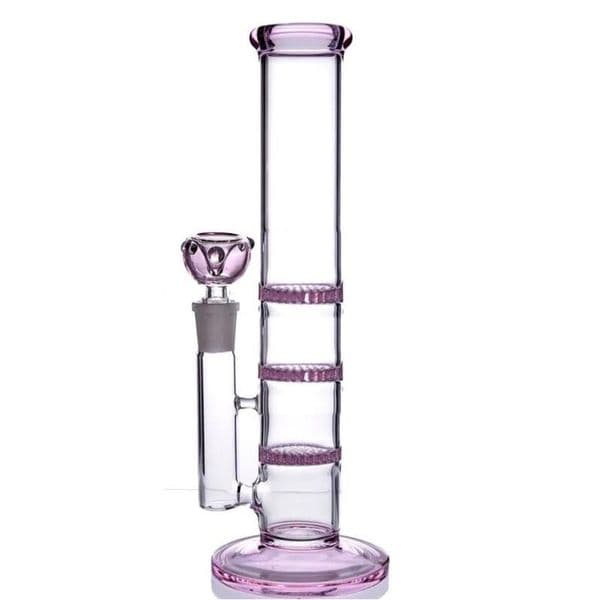 Green blue Bong pipe glass water with honeycomb percolator recycler oil bubbler bong 14mm glass bowl oil burner 11.2inch VERY unique piece of glass