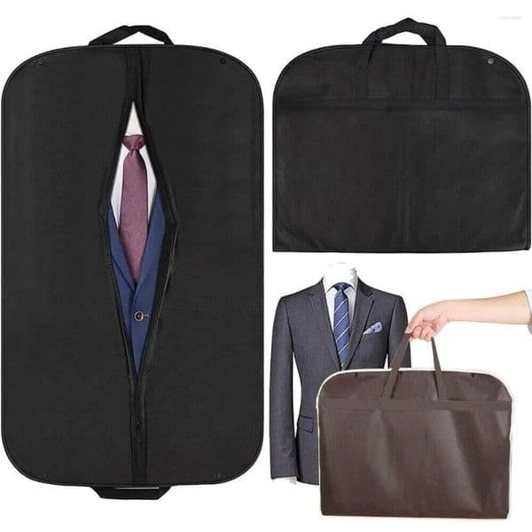 Storage Boxes Travel Long Dress Garment Carrier Bag Suit Bags Non-Woven Clothes Dust Cover Hanging