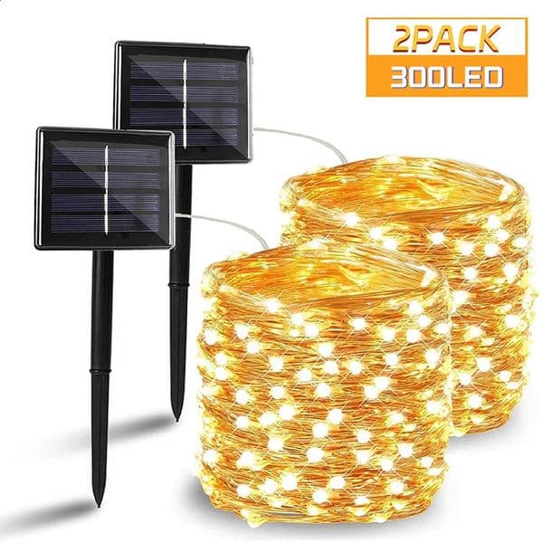 7 meters/12 meters/22 meters/32 meters solar LED fairy string lights outdoor waterproof 8-mode street garden party wedding Christmas decoration lights 240829
