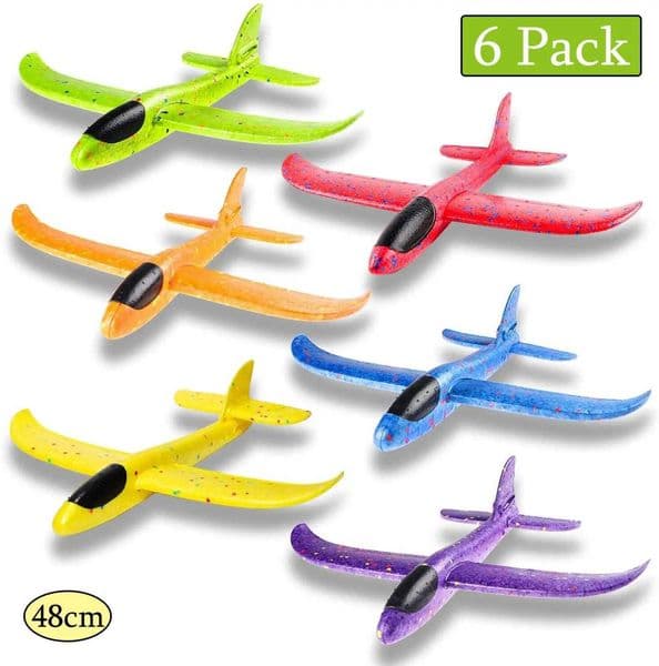 Foam Glider Aircraft Throwing Toys 36cm 48cm Flight Mode Endoscope Aircraft Childrens Outdoor Sports Model Aircraft W240829