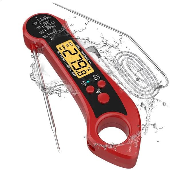 IP7 dual probe foldable digital thermometer with probe used for cooking barbecue meat cooking grill food kitchen tools 240829