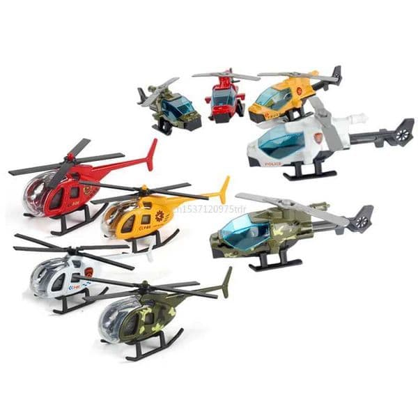 Alloy helicopter model toy mini airplane military series decoration simulation airplane toy childrens birthday gift W240829