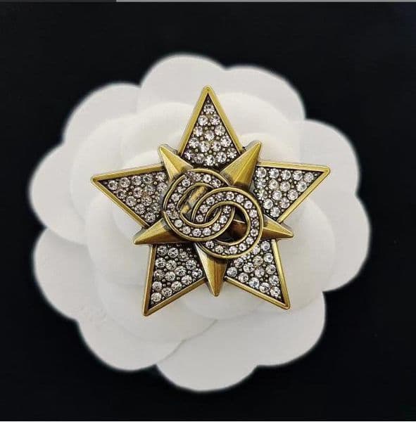 20style Luxurys Designer Brand Five-pointed Star Letter Brooches Plated Inlay Crystal Rhinestone Jewelry Brooch Charm Pearl Pin Wedding Party Gift