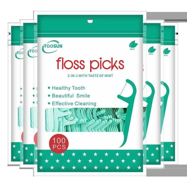 100pcs Mint Flavor Dental Floss Picks Toothpicks With Thread fil dentaire hilo dental flosser Tooth Threads Teeth CleaningXJ240830