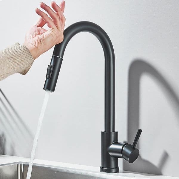 Intelligent touch sensor kitchen faucet sensitive intelligent control mixer pull out 360 degree rotation 240830