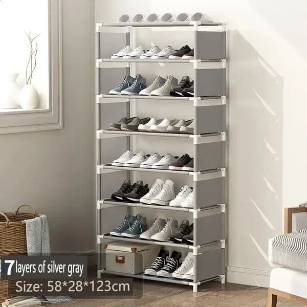 Metal Shelf 5Layer Shoe Rack Manager Multi Layer Household Storage Organization Living Room Furniture 240830