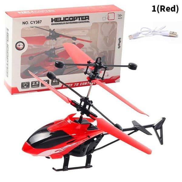 Dual channel suspension RC helicopter drag reduction induction suspension aircraft charging light aircraft childrens toy gift W240830
