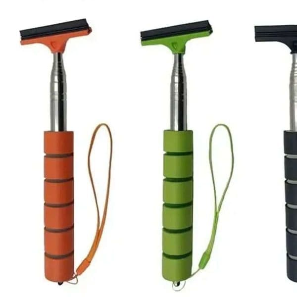 Car Rearview Mirror Wiper Stainless Steel Telescopic Retractable Layered Brush Window Wash Cleaning Brush Handheld Wiper Limpiaparabrisas Del Espejo Retrovisor