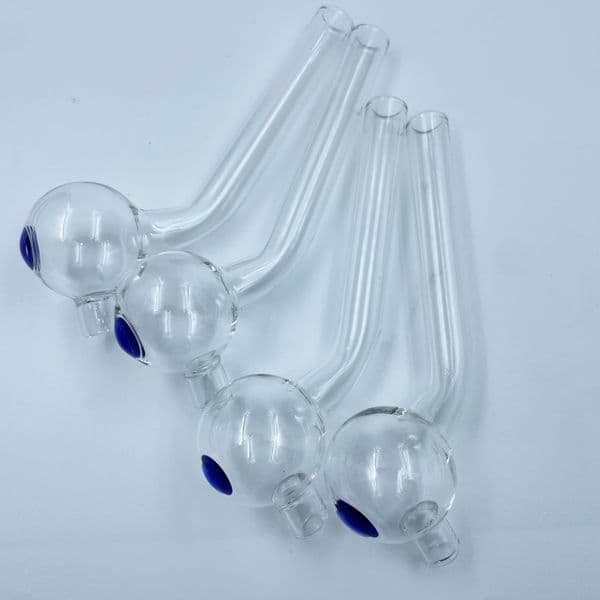 Oil Burner Glass Pipe 3cm Big Ball 4.7 inch length Smoking Pipes 12cm Transparent Thick Clear Great Handcraft Hold Smoking Tubes for Smokers