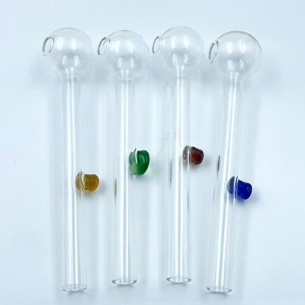 Glass Oil Burner Pipe hookahs Fixed bracket Clear Color quality pipes transparent Great Tube tubes Nail tips