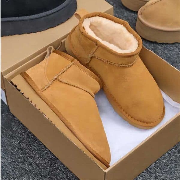 Hot AUS U5854 classical Short Miniwomen snow boots keep warm boot man womens Plush casual warm boots Sheepskin Suede shoes chestnut grey Free transshipment