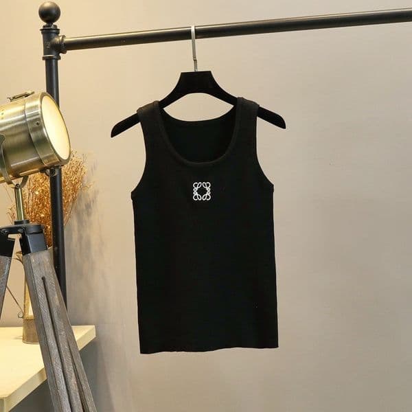 designer shirt womens designer tank top clothing knitted vest embroidery short Slim Navel exposed outfit Elastic Sports Knitted Tanks