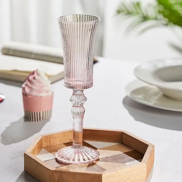 140Ml 6 Color Romantic Beauty Wine Lamp Thick Goblet Champagne Glass Restaurant Hotel 0423