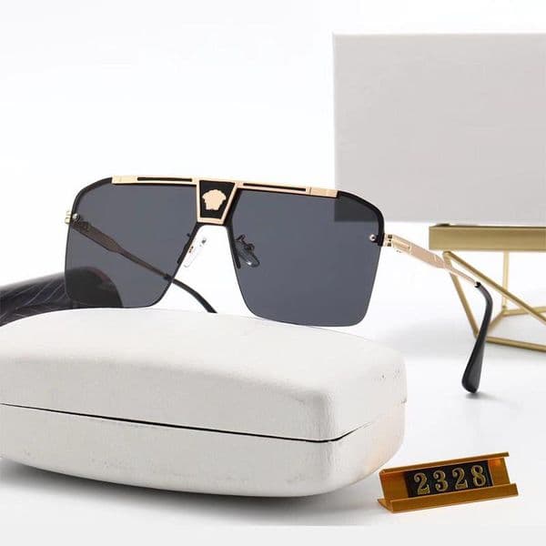 Designer Semi-Rimless Sunglasses for Women Summer Men's Driving Goggle Classic Eyeglasses 7 Colors