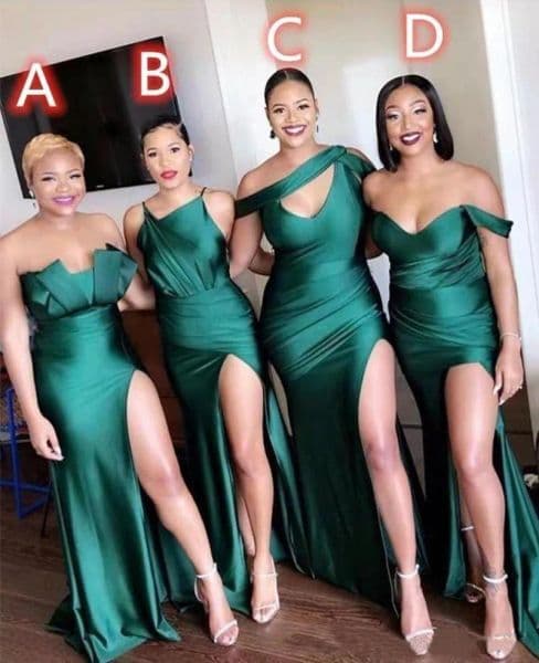 African Sexy Bridesmaid Different Styles Same Color New Party Prom Dresses Split Front Wedding Guest Dress Abiti Da Cerimonia