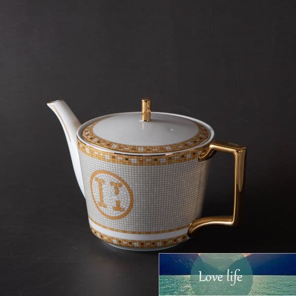 Cross-Border Mosaic Series Scented Tea Cup Classic Retro Affordable Luxury Bone-China Cups Set Sample Room Decoration Gold Handle Coffee Cup