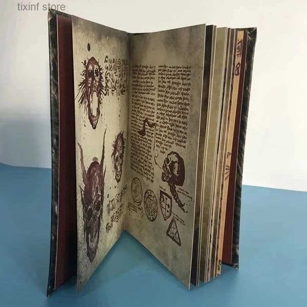 Decorative Objects Figurines New Necronomicon ResinDark Magic Book Demon Evil Dead Summon Book Horror Movie Prop Collection Halloween Home Room Desktop Decor