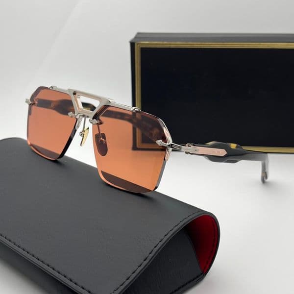 Fashion Sunglasses For Men Women Summer SILVERTON Designers Handmade Half-Rim Retro Glasses Style Anti-Ultraviolet Thick Metal Square Frame Random Box