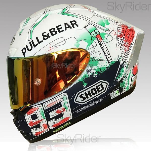 Full Face shoei X14 X-Fourteen MM93 Marquezn graffiti Motorcycle Helmet anti-fog visor Man Riding Car motocross racing motorbike helmet