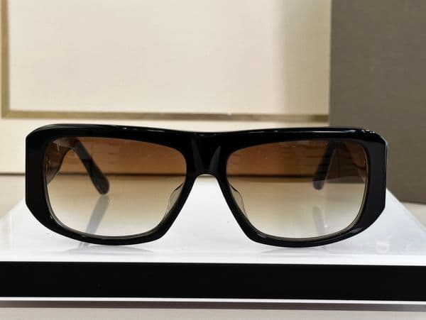 Chunky Sunglasses Shiny Black/Brown Gradient Men Summer Sunnies Sonnenbrille Fashion Shades UV400 Eyewear