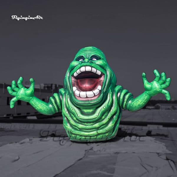 wholesale Scary Large Inflatable Slimer Ghostbusters Ghost Character Balloon Air Blow Up Green Monster For Halloween Decorations