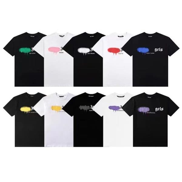 Designer Men's Tee shirts Fashion black and White Classic Brand Alphabet Print Casual Short Sleeve 100% Cotton Breathable Wrinkle Resistant King Size 3xl 2XL#99