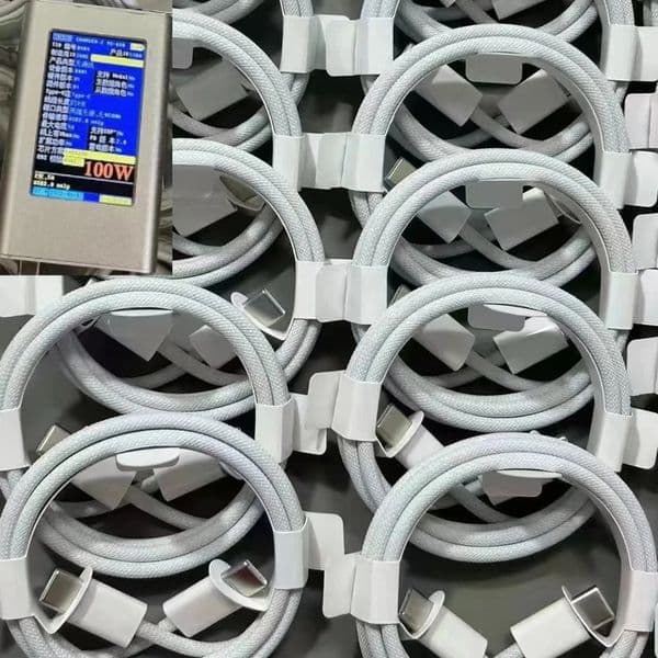 1M PD 60w Cables Type-C to Type C Cable Original Quality Woven USB-C to USB-C 60W Data Charge Type C Cables Fast Charging Cables For iPhone 15 Pro Max 15 Plus With Box