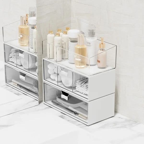 Office Desktop Box, Dust-proof and Stackable, Bedroom Mirror Cabinet, Drawer, Lipstick, Cosmetics Storage Box